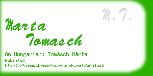 marta tomasch business card