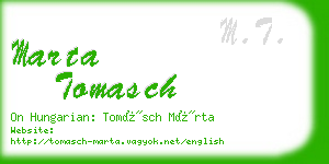 marta tomasch business card